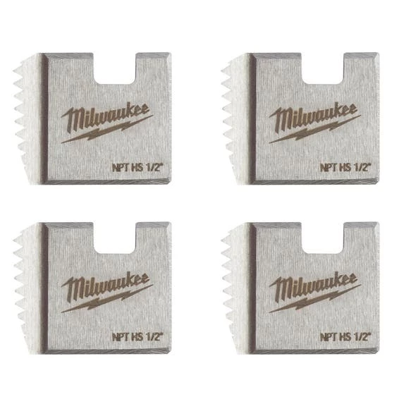 Milwaukee Tools Milwaukee 1/2" High Speed NPT Portable Pipe Threading Dies (Set Of 4) 48-36-1107 1 Milwaukee Tools Milwaukee 1/2" High Speed NPT Portable Pipe Threading Dies (Set Of 4) 48-36-1107
