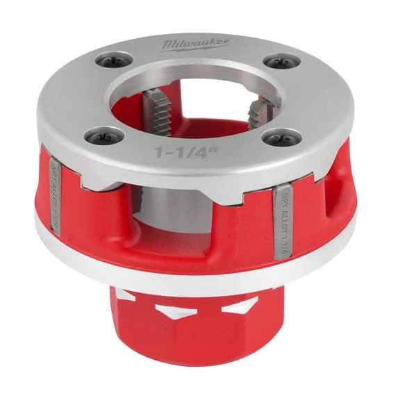 Milwaukee Tools Milwaukee 1-1/4" Compact Alloy NPT 11R Pipe Threading Forged Aluminum Die Head 48-36-1310 1 Milwaukee Tools Milwaukee 1-1/4" Compact Alloy NPT 11R Pipe Threading Forged Aluminum Die Head 48-36-1310