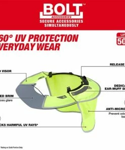 Milwaukee Tools Milwaukee BOLT Moisture-Wicking Sun Visor W/ Sunshade 48-73-1072 6 Milwaukee Tools Milwaukee BOLT Moisture-Wicking Sun Visor W/ Sunshade 48-73-1072 -PIP Safety-shop 48 73 1072 3