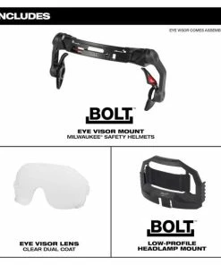 Milwaukee Tools Milwaukee BOLT™ Eye Visor - Clear Dual Coat Lens 48-73-1411 7 Milwaukee Tools Milwaukee BOLT™ Eye Visor - Clear Dual Coat Lens 48-73-1411 -PIP Safety-shop 48 73 1411 includes