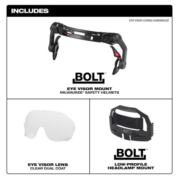 Milwaukee Tools Milwaukee BOLT™ Eye Visor - Clear Dual Coat Lens 48-73-1411 3 Milwaukee Tools Milwaukee BOLT™ Eye Visor - Clear Dual Coat Lens 48-73-1411 - Image 3