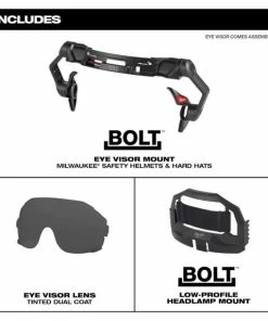 Milwaukee Tools Milwaukee BOLT™ Eye Visor - Tinted Dual Coat Lens 48-73-1415 -PIP Safety-shop 48 73 1415 includes