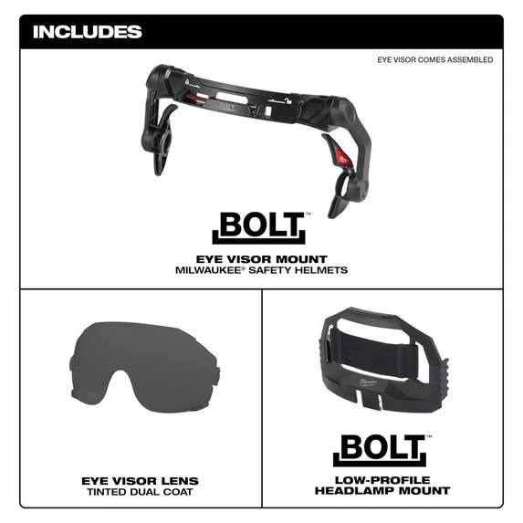 Milwaukee Tools Milwaukee BOLT™ Eye Visor - Tinted Dual Coat Lens 48-73-1416 3 Milwaukee Tools Milwaukee BOLT™ Eye Visor - Tinted Dual Coat Lens 48-73-1416 - Image 3