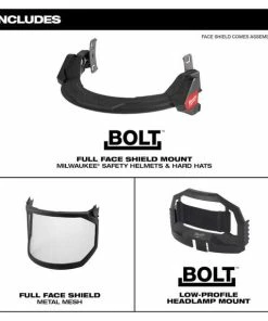 Milwaukee Tools Milwaukee BOLT™ Full Face Shield - Metal Mesh 48-73-1430 7 Milwaukee Tools Milwaukee BOLT™ Full Face Shield - Metal Mesh 48-73-1430 -PIP Safety-shop 48 73 1430 includes