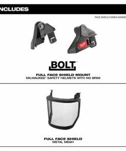Milwaukee Tools Milwaukee BOLT™ Full Face Shield - Metal Mesh (No Brim) 48-73-1431 -PIP Safety-shop 48 73 1431 includes
