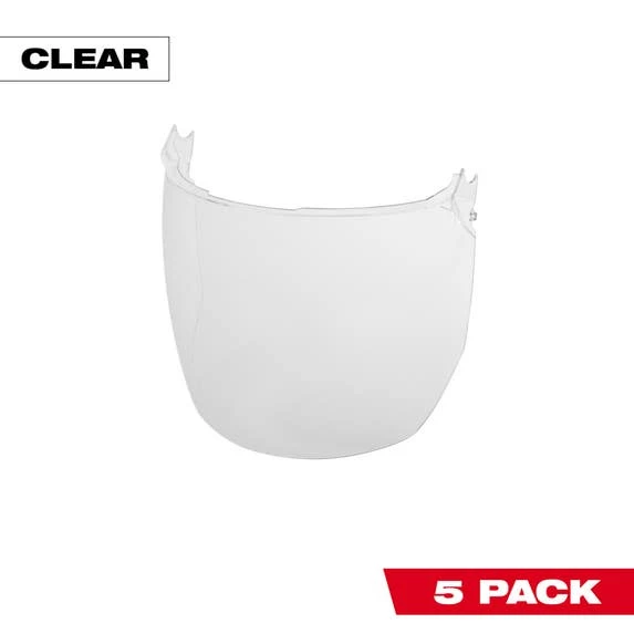 Milwaukee Tools Milwaukee 5pk Clear Face Shield Replacement Lenses (Helmet & Hard Hat Mount) 48-73-1440 1 Milwaukee Tools Milwaukee 5pk Clear Face Shield Replacement Lenses (Helmet & Hard Hat Mount) 48-73-1440