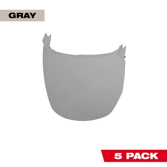 Milwaukee Tools Milwaukee 5pk Gray Face Shield Replacement Lenses (Helmet & Hard Hat Mount) 48-73-1442 1 Milwaukee Tools Milwaukee 5pk Gray Face Shield Replacement Lenses (Helmet & Hard Hat Mount) 48-73-1442