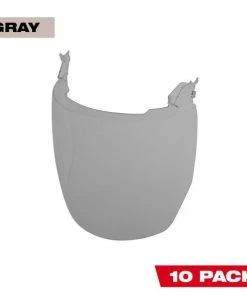 Milwaukee Tools Milwaukee 10pk Gray Face Shield Replacement Lenses (No-brim Helmet Only Mount) 48-73-1447