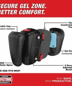 Milwaukee Tools Milwaukee Hard Cap Gel Knee Pads 48-73-6010 7 Milwaukee Tools Milwaukee Hard Cap Gel Knee Pads 48-73-6010 -PIP Safety-shop 48 73 6010 3