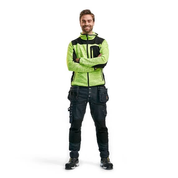 Blaklader Workwear Blaklader Black/Yellow Hi-Vis Knitted Jacket 494021173399 5 Blaklader Workwear Blaklader Black/Yellow Hi-Vis Knitted Jacket 494021173399 - Image 5