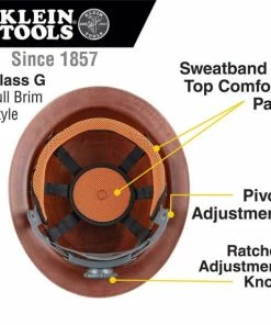 Klein Tools Hard Hat, KONSTRUCT Series, Full-Brim, Class G, Rechargeable Headlamp 60447 17 Klein Tools Hard Hat, KONSTRUCT Series, Full-Brim, Class G, Rechargeable Headlamp 60447 -PIP Safety-shop 60452 60447 callout3