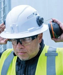 Klein Tools Hard Hat Earmuffs, Full Brim Style 60502 -PIP Safety-shop 60502 app2