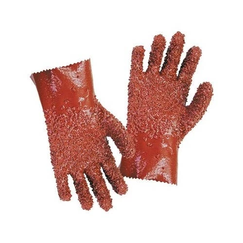 Anchor Brand® Wells Lamont Perma-Ruff Red PVC Chipsurface Textured Gloves - Large PR4112L 1 Anchor Brand® Wells Lamont Perma-Ruff Red PVC Chipsurface Textured Gloves - Large PR4112L