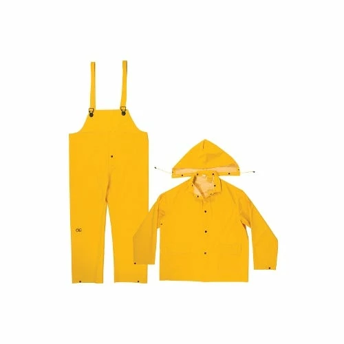 PIP Safety CLC 3-Piece Heavyweight PVC Rain Suit Jacket & Bibs R101 1 PIP Safety CLC 3-Piece Heavyweight PVC Rain Suit Jacket & Bibs R101