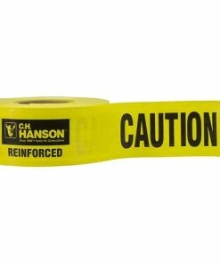 Anchor Brand® C.H. Hanson 16030 Yellow Caution Barricade Tape; Reinforced; 5 Mil; 500' 16030