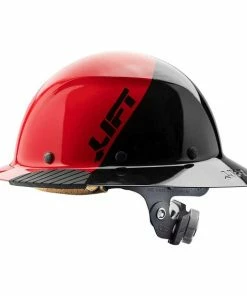 Lift Safety Lift DAX Fifty 50 Fiber Reinforced Resin Full Brim Hard Hat (Red/Black) HDF50-20RD