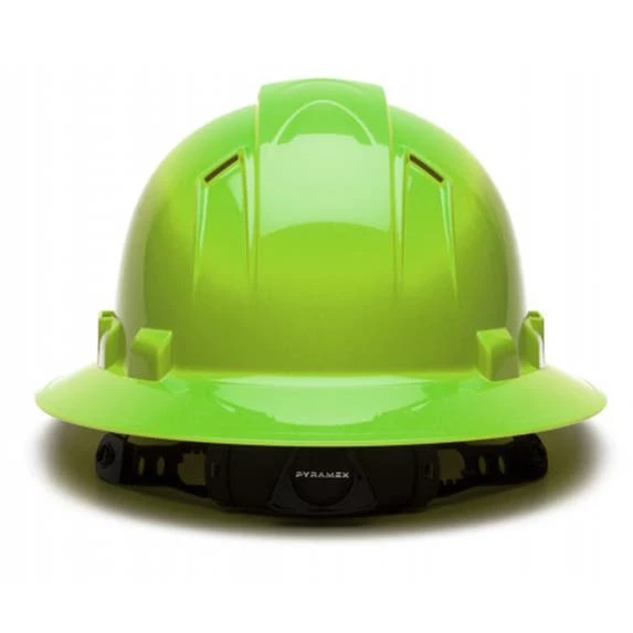 Pyramex Safety Pyramex Ridgeline Full Brim Vented Hard Hat - Hi-Vis Lime HP54131V 2 Pyramex Safety Pyramex Ridgeline Full Brim Vented Hard Hat - Hi-Vis Lime HP54131V - Image 2