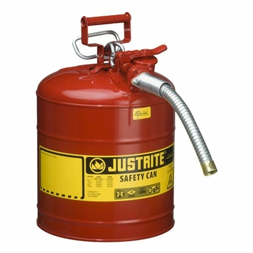 Justrite Type II AccuFlow Steel Safety Can 5 Gallon 1 Metal Hose 7250130 1 Justrite Type II AccuFlow Steel Safety Can 5 Gallon 1 Metal Hose 7250130
