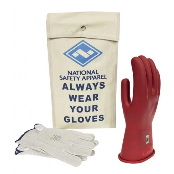 NSA DriFire AG Safety Class 0 Rubber Voltage Glove Kit KITGC0R1014 1 NSA DriFire AG Safety Class 0 Rubber Voltage Glove Kit KITGC0R1014