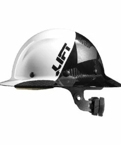 Lift Safety Lift DAX Fifty 50 Carbon Fiber Full Brim Hard Hat (White/Black Camo) HDF50C-20CK