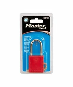 Masterlock Master Lock Red Zenex Thermoplastic Safety Padlock; 1-1/2 (38mm) W/ 1-1/2" (38mm) Shackle 410DRED