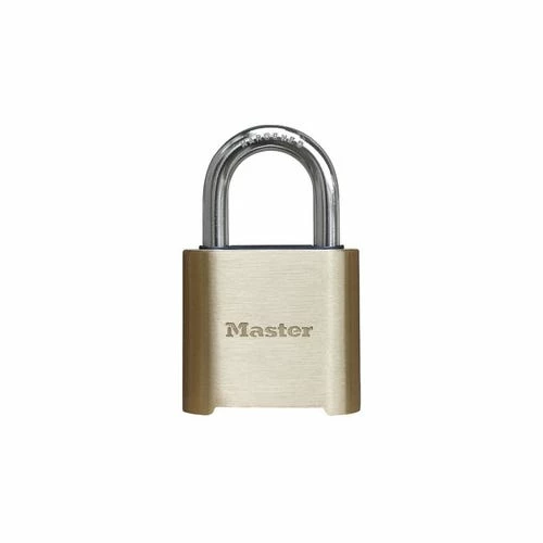 MasterLock 4 Digit Resettable Brass Combo Lock 975DCOM 1 MasterLock 4 Digit Resettable Brass Combo Lock 975DCOM