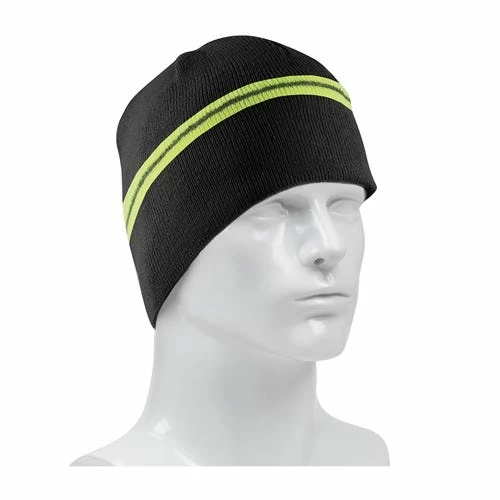 PIP Safety / West Chester PIP Winter Beannie Cap With Reflective Stripe 360-BEANNIEBK 1 PIP Safety / West Chester PIP Winter Beannie Cap With Reflective Stripe 360-BEANNIEBK