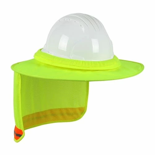 PIP Safety / West Chester PIP EZ-Cool Hi-Vis Full Brim Hard Hat Visor With Neck Shade - Yellow 396-850-LY 1 PIP Safety / West Chester PIP EZ-Cool Hi-Vis Full Brim Hard Hat Visor With Neck Shade - Yellow 396-850-LY