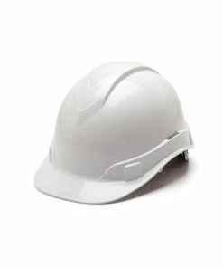 Pyramex Safety Pyramex Ridgeline Cap Hard Hat White Ratchet HP44110