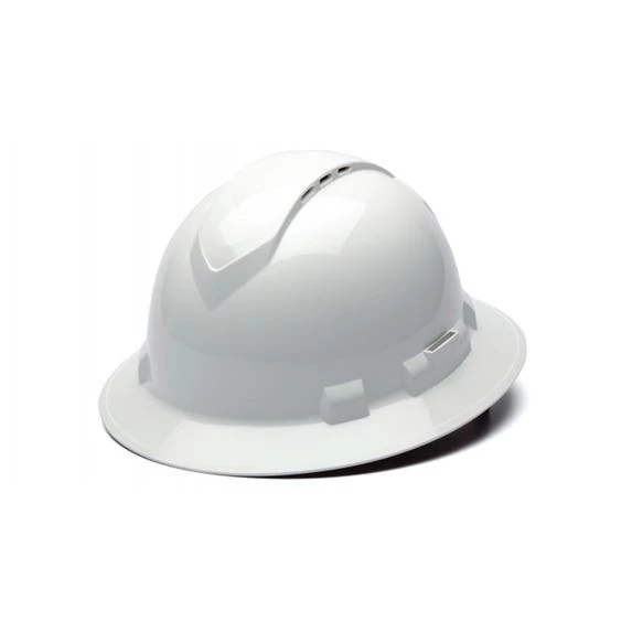 Pyramex Safety Pyramex Ridgeline Vented Full Brim 4 Pt Ratchet Suspension White HP54110V 1 Pyramex Safety Pyramex Ridgeline Vented Full Brim 4 Pt Ratchet Suspension White HP54110V