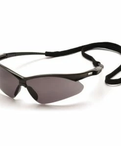 Pyramex Safety Pyramex PMXTREME Gray Anti-Fog Lens With Black Frame And Cord SB6320STP