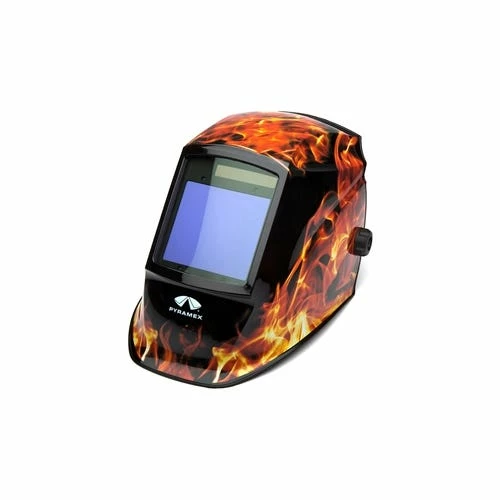 Pyramex Safety Pyramex Leadhead Flame Decorated Auto Darkening Welding Helmet WHAM3030FL 1 Pyramex Safety Pyramex Leadhead Flame Decorated Auto Darkening Welding Helmet WHAM3030FL