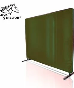 Revco Black Stallion 6' X 8' Olive Canvas FR Welding Screen & Frame 6X8CF1