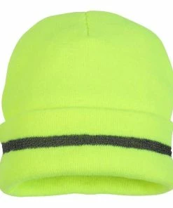 Pyramex Safety Pyramex Reflective Hi-Vis Lime One Size Knit Cap RH110