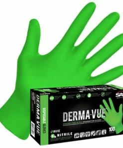 SAS Safety SAS Derma-Vue (Hi-Viz Raven) 6 Mil Disposable Nitrile Gloves Extra Strength - (Box Of 100) 6655
