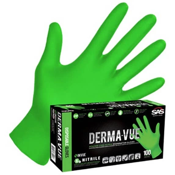 SAS Safety SAS Derma-Vue (Hi-Viz Raven) 6 Mil Disposable Nitrile Gloves Extra Strength - (Box Of 100) 6655 1 SAS Safety SAS Derma-Vue (Hi-Viz Raven) 6 Mil Disposable Nitrile Gloves Extra Strength - (Box Of 100) 6655