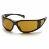 Pyramex Safety Pyramex Shooter's Amber Anti-Fog Lens & Black Frame Glasses SB5133DT