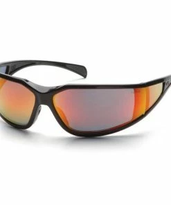 Pyramex Safety Pyramex Exeter Sky Red Mirror Anti-Fog Lens & Black Frame Glasses SB5155DT