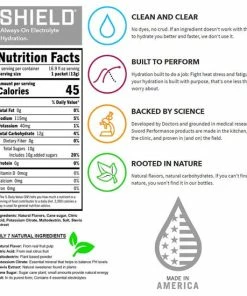 Shield Hydration SHIELD Electrolyte Hydration Powder Mixes Single Serve BOX OF 100 Pineapple Mango 02-01-01-100-PM 6 Shield Hydration SHIELD Electrolyte Hydration Powder Mixes Single Serve BOX OF 100 Pineapple Mango 02-01-01-100-PM -PIP Safety-shop shield 100 label 3