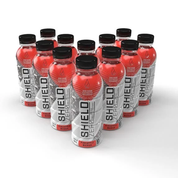 Shield Hydration SHIELD Zero Electrolyte Hydration Ready-To-Drink Bottle - Pineapple Mango Flavored (12 Pack) Z2-02-16.9-12-PM 1 Shield Hydration SHIELD Zero Electrolyte Hydration Ready-To-Drink Bottle - Pineapple Mango Flavored (12 Pack) Z2-02-16.9-12-PM