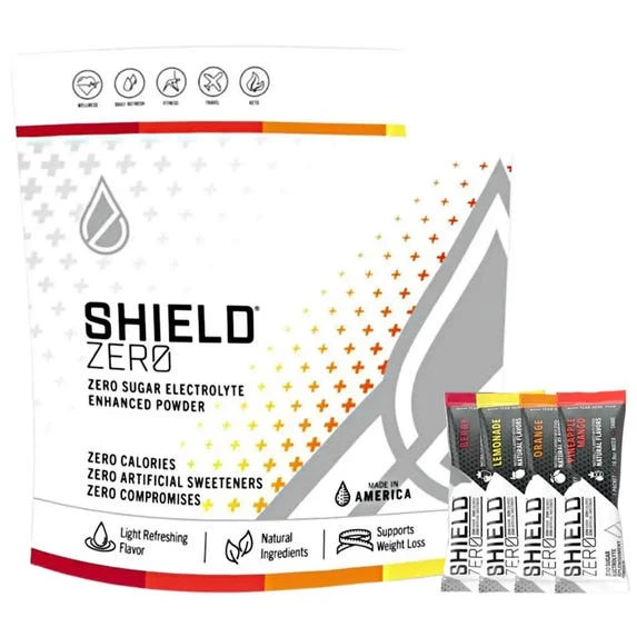Shield Hydration Shield Zero Electrolyte Hydration Powder Mixes Single Serve - Assorted Flavors (Box Of 100) Z2-01-01-100-MX 1 Shield Hydration Shield Zero Electrolyte Hydration Powder Mixes Single Serve - Assorted Flavors (Box Of 100) Z2-01-01-100-MX